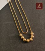 Anti Tarnish Double Layer Golden Bead Necklace - Image 2