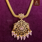 Traditional AD Pendent Necklace With pink beads