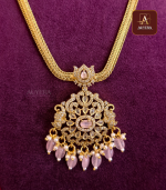 Traditional AD Pendent Necklace With pink beads