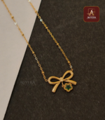 Anti Tarnish Bow Necklace - Image 2