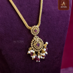Simple AD Pendent With Ruby Stone
