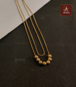 Anti Tarnish Double Layer Golden Bead Necklace
