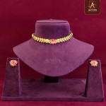Lakshmi  Coin Lotus Necklace