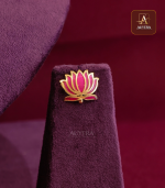 Lakshmi  Coin Lotus Necklace - Image 3