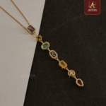 Anti Tarnish Multi Colour Pendent Necklace