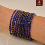Royal Blue Rain Drop Glass Bangles