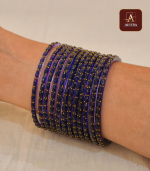 Royal Blue Rain Drop Glass Bangles
