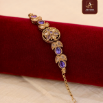 Kundan Violet Stone Bracelet
