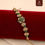 Kundan Green Stone Bracelet