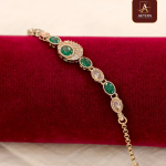 Kundan Green Stone Bracelet