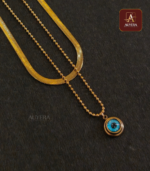 Two Layer Evil Eye Necklace - Image 2