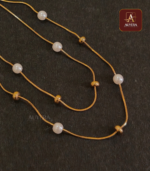 Two Layer White Bead Necklace - Image 2