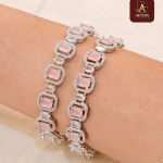 Pastel Pink Diamond Replica Bangle