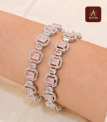 Pastel Pink Diamond Replica Bangle