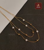Two Layer White Bead Necklace