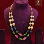 Two Layer Multi Colour Beads Necklace