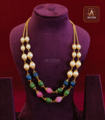 Two Layer Multi Colour Beads Necklace