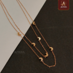 Double Layer Anti Tarnish Half Moon Necklace