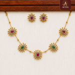 Ruby Sunburst Necklace