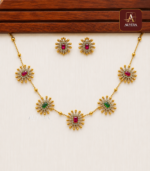 Ruby Sunburst Necklace