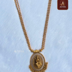 Golden Beaded Lakshmi Pendent  Haram
