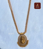 Golden Beaded Lakshmi Pendent  Haram