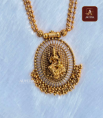 Golden Beaded Lakshmi Pendent  Haram - Image 2