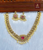 AD Necklace With Ruby Stone