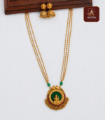 Gold Beaded Palakka Lakshmi Haram