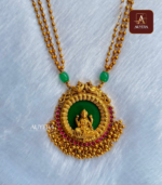 Gold Beaded Palakka Lakshmi Haram - Image 3