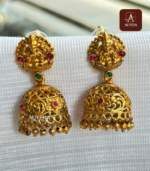 Golden Beaded Lakshmi Pendent  Haram - Image 3