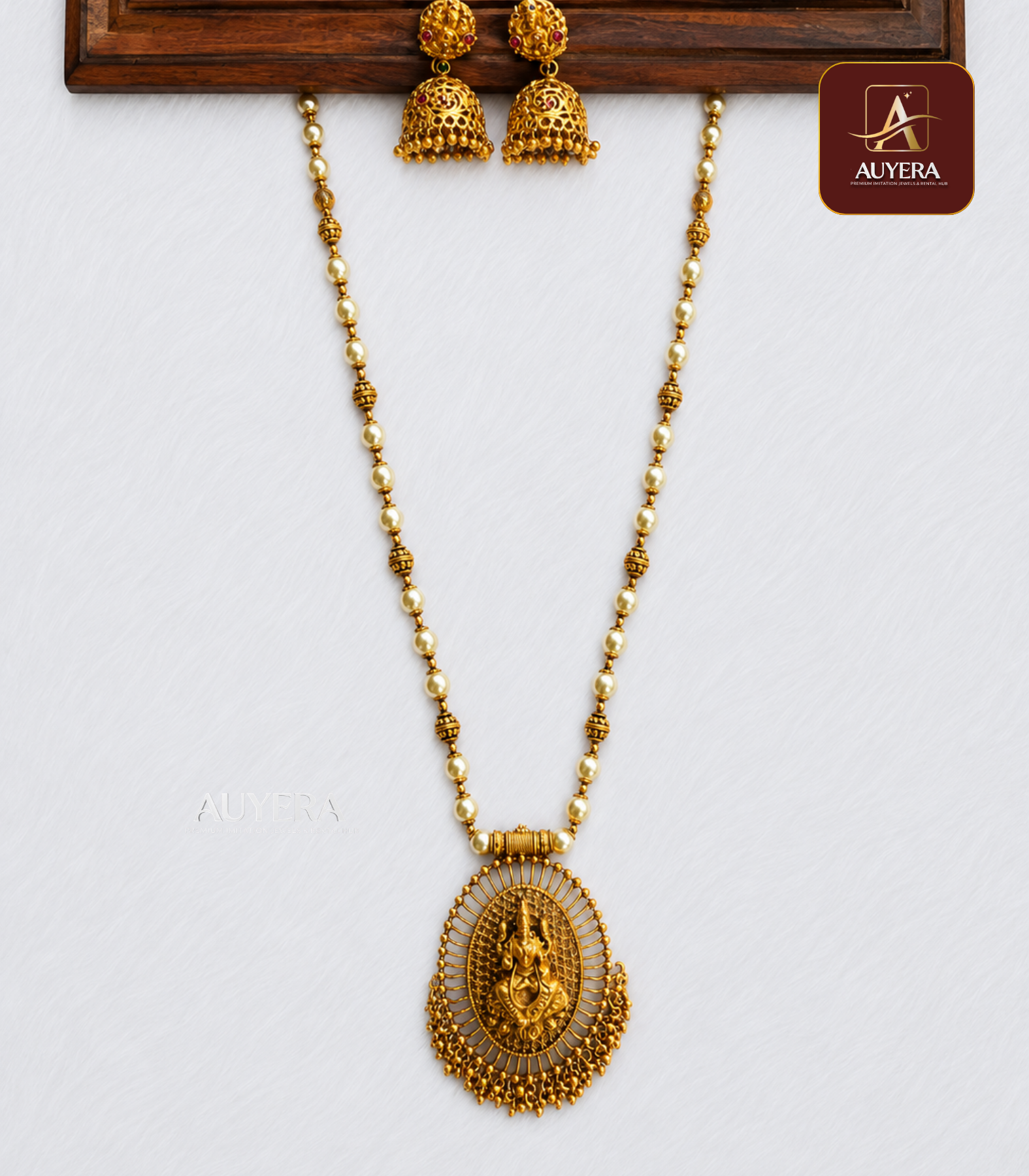 84 Pearl Haram With Lakshmi Pendent - Image 1