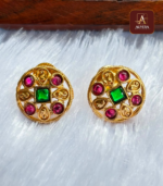 Ruby & Emerald Floral Pendent Necklace - Image 2