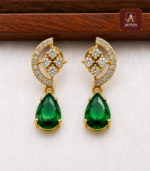 Vibrant Multicolour Drop AD Necklace And Earrings - Image 2