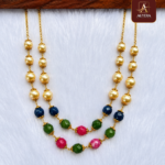 Double Layer Multi Colour Bead Necklace