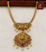 Traditional Lakshmi Necklace With Multi stone