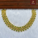 AD Necklace With Green Stone