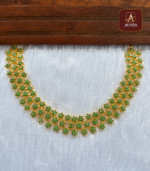 AD Necklace With Green Stone