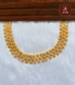 AD Necklace With Ruby And White Stone