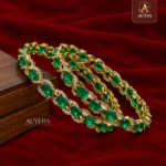 Green Stone AD Bangles